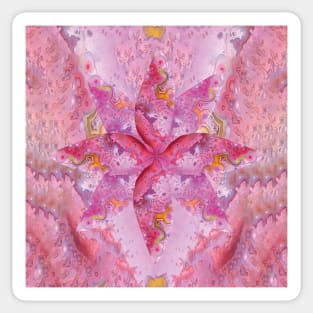 Abstract Digital Art in Pink Tones Sticker